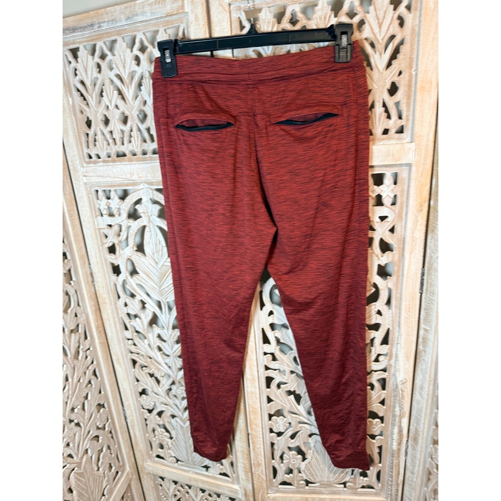 RBX Active Womens Burgundy Black Space Dye Joggers Tapered Sweatpants‎ Medium - Picture 8 of 8